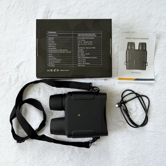 36MP 4K Night Vision Goggles UHD Military Tactical Large Screen Binoculars Black - Picture 2 of 8